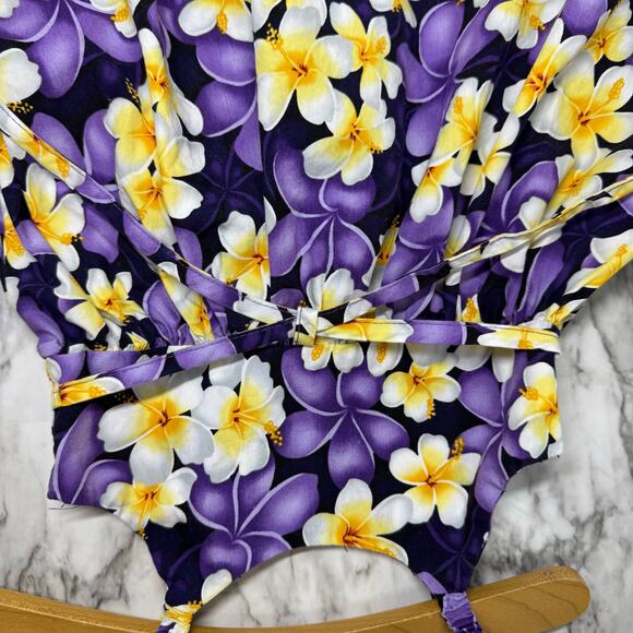 Pacific Legend Dress 12-18 mo Hawaiian Girls Purple Hibiscus Made In Hawaii - Picture 4 of 14